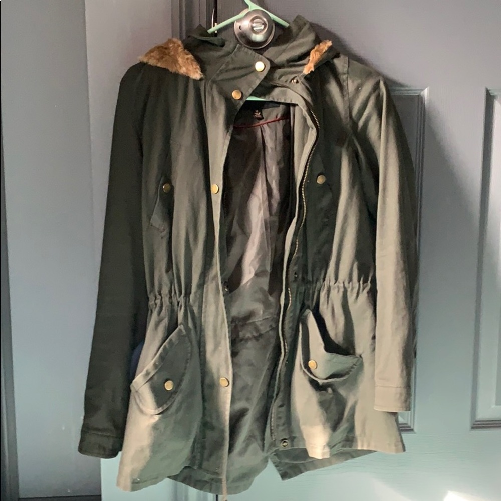 Green winter jacket, worn once